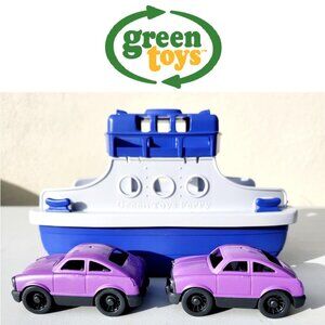 NEW Green Toys Ferry Boat Bath Tub Toys Water Toy with Cars Purple White Toy NEW